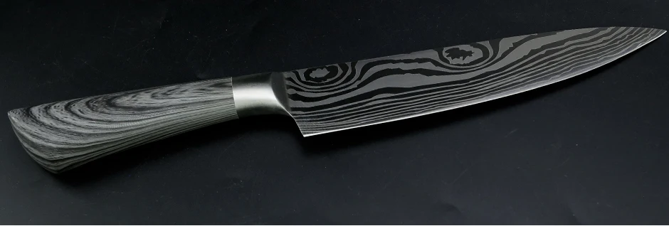 Кухонный нож 5, 7, 8 дюймов, 7Cr17, 440C, универсальный нож из нержавеющей стали, нож шеф-повара, дамасский нож для рисования мяса, Santoku, набор инструментов для приготовления пищи