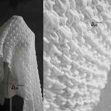 Шифоновая 3d текстура crease дизайнерская ткань для patchwork ворка Базен riche getzner tissus telas por metros