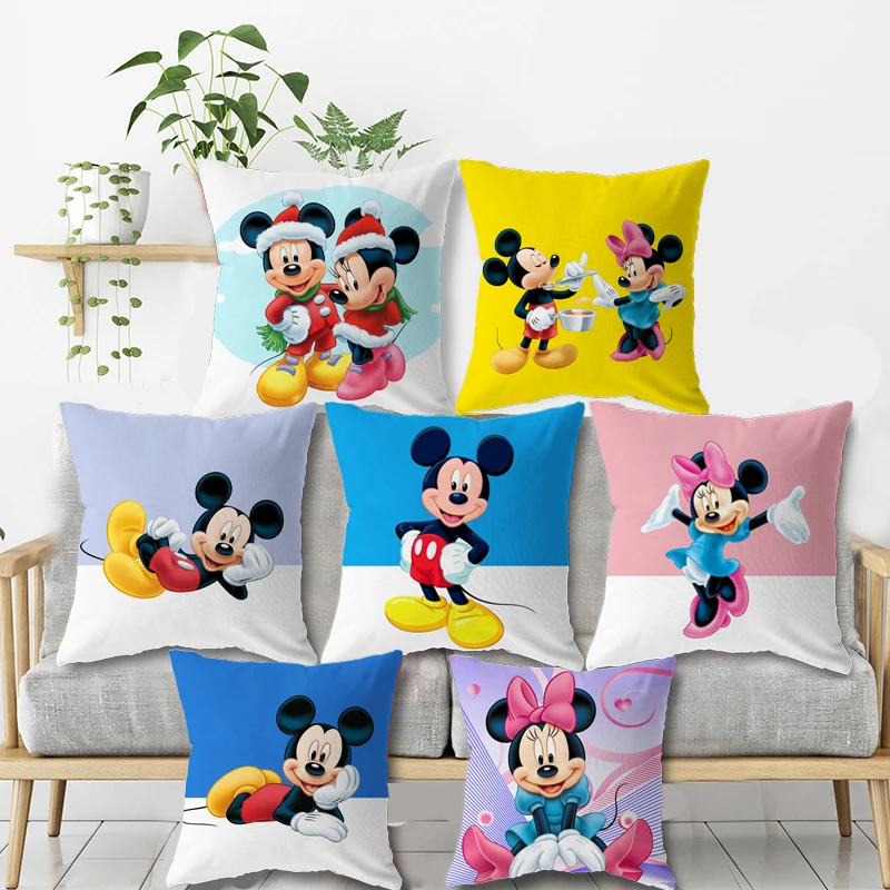 Disney наволочка с мультяшным принтом обниматься Микки и Минни Маус подушка сидения