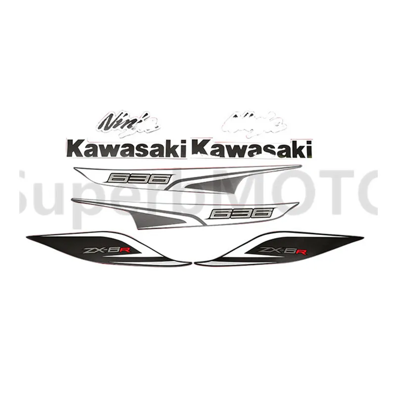 Аксессуары для мотоциклов наклейка на обтекатель подходит для Kawasaki Ninja zx6r ZX-6R 2013 zx6r Набор наклеек для автомобиля - Цвет: Многоцветный