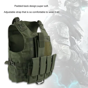 

High Quanlity US Army Tactical Military Hunting Molle Combat Assault Carrier Vest Adjustable Top Outdoor Game Equipment