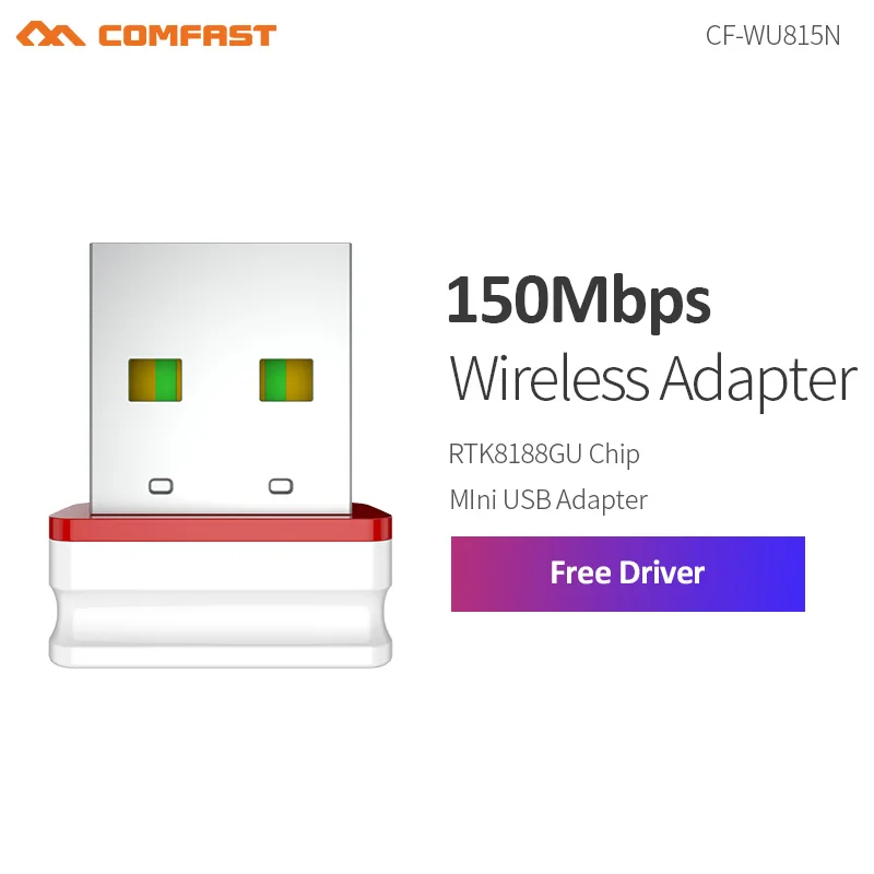 COMFAST CF-WU815N 150 Мбит/с 11N мини USB WiFi адаптер 2 4G Бесплатный привод беспроводной