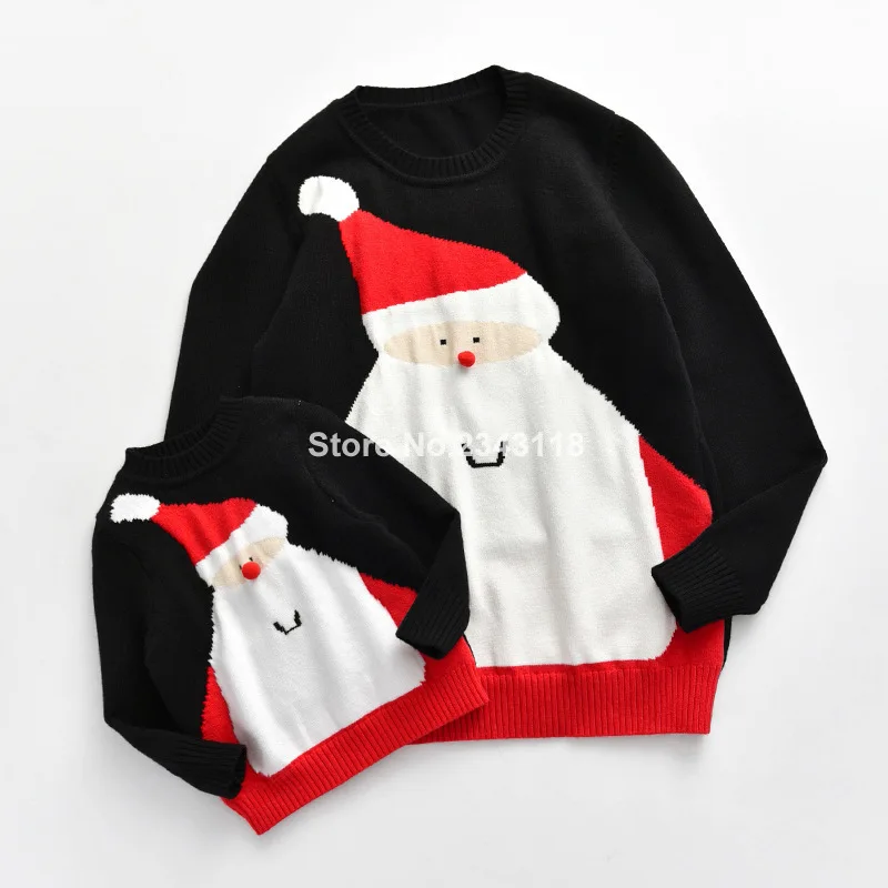 

Family Matching Clothes Matching Mother Daughter Father Son Christmas Clothes Knit Sweaters New Year Parent-child Wear Outfits
