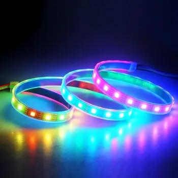 

WS2813 LED Strip Individually Addressable RGB LED Pixels Tape Light Dual Signal Wire WS2812B 1/5m 30/60LEDs ip67 jk807