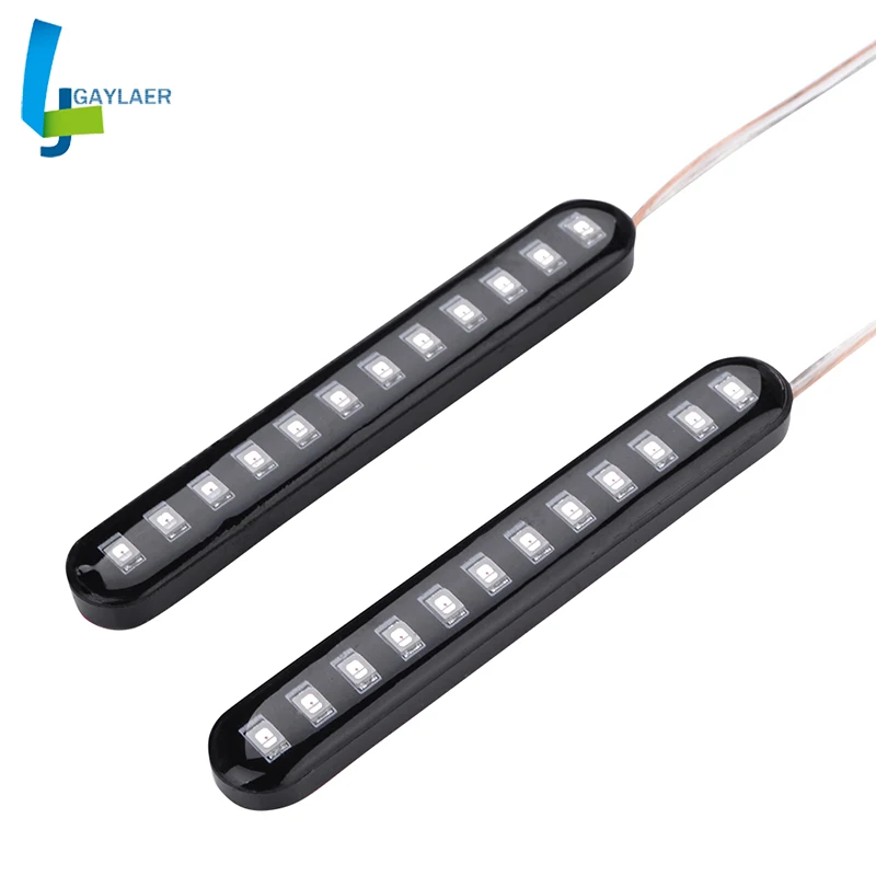 

Scooter ATV Sequential Flowing Water Motorcycle LED License Plate Light Strip Blinker Flicker Plate Number Lamp Stripe