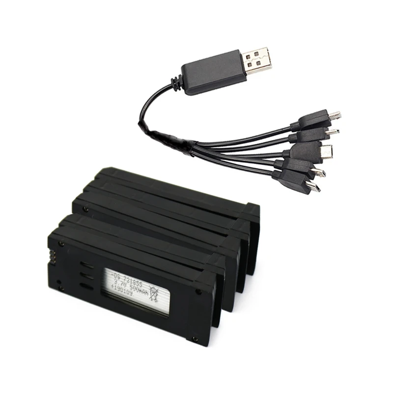 FFYY-New E58 Wifi Fpv Rc Four-Axis Aircraft Battery Spare Parts Rechargeable Battery 3.7V 500Mah Battery Replacement For E58 Jy0