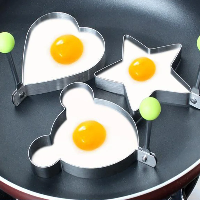 3PCS Stainless Steel Fried Egg Shaper Pancake Mould Omelette Mold Frying Egg Cooking Tools Kitchen Accessories Gadget