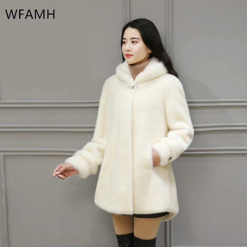 2021 Fashion High Quality Faux Fur Coat Plus Size Mink Velvet Jacket
