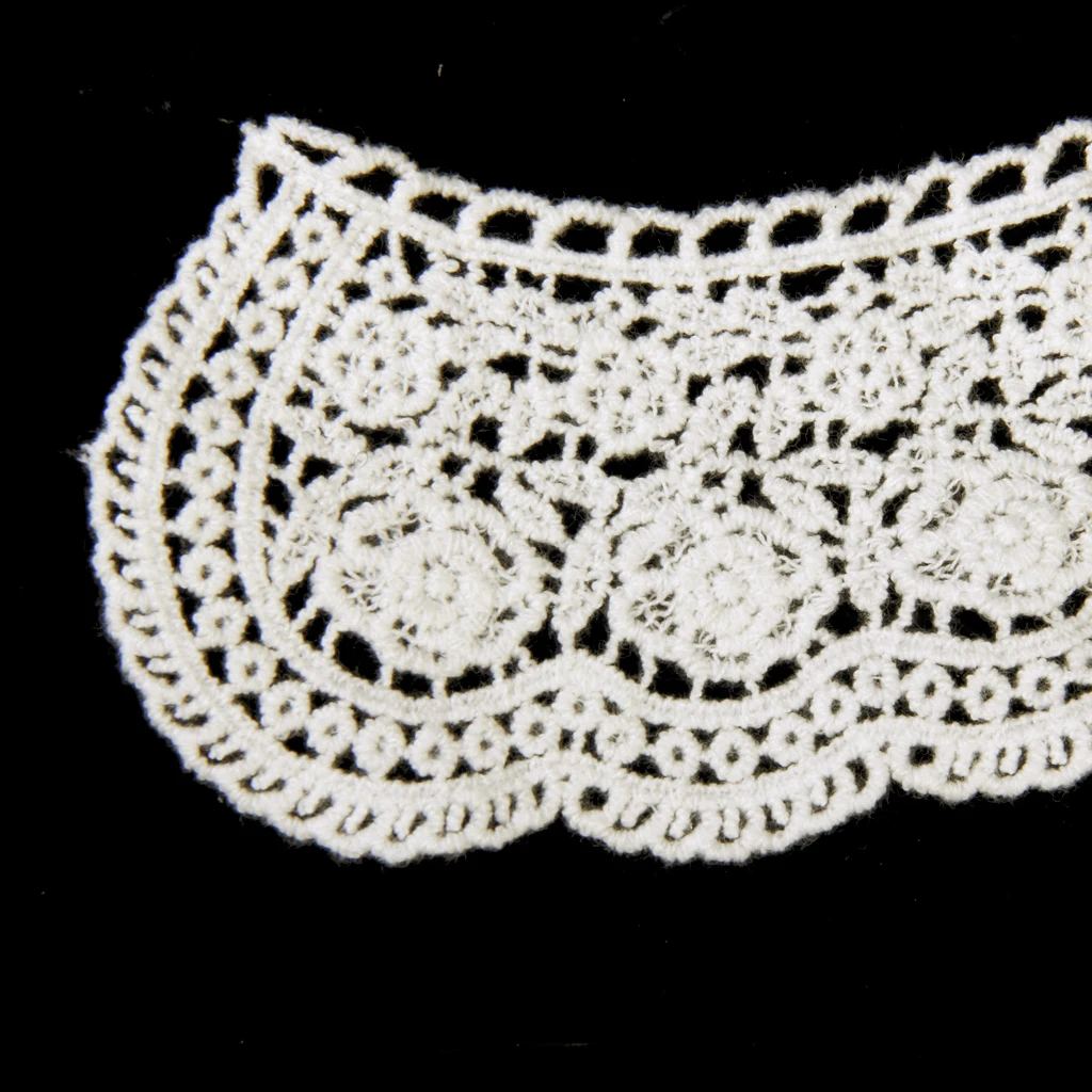 Vintage White Flower Lace Collar Neck Choker Applique Sew DIY Craft ,2 Pair