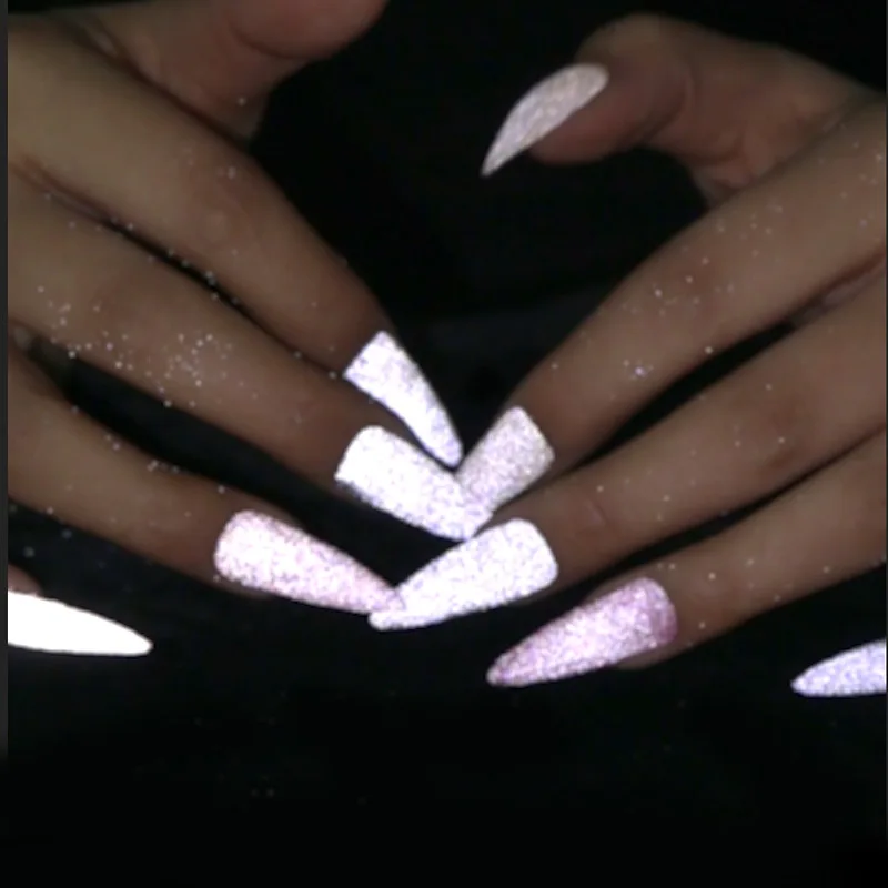 

NEWEST Reflected Nail Glitter Powder Super Shiny Chrome Pigment Dust 5g Glow In the Dark Sparkling Powder Nailart For Bar Disco
