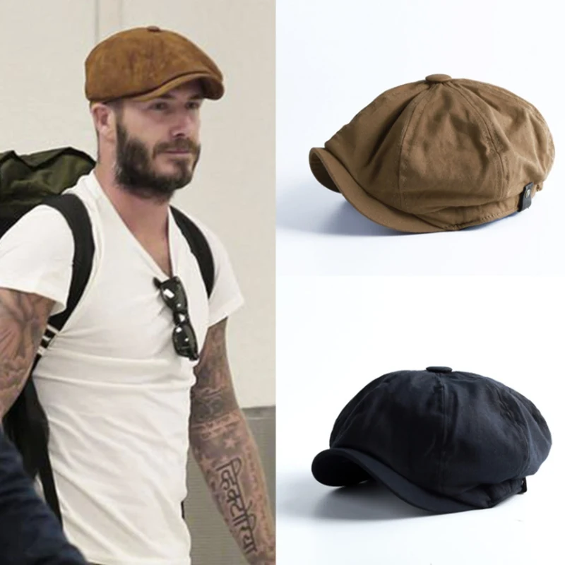 Vintage Newsboy Hat Beret Solid Color Fashion Korean Version Casual Tide Spring Autumn Men Cap Adult Cap newsboy cap newsboy hat