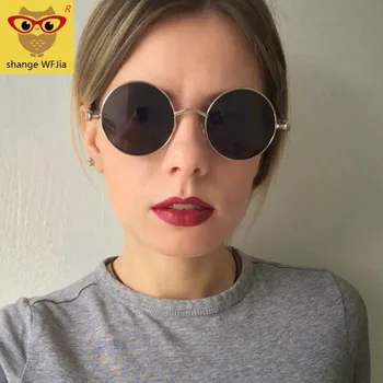 

2019 Gothic Steampunk Mens Sunglasses Coating Mirrored Sunglasses Round Circle Sun glasses Vintage Eyewear UV400 Shades