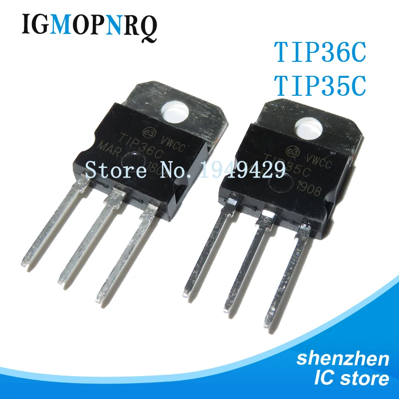 2 morceaux Transistor 25 A 100 V tip36c tip36 puissance PNP New IC IH 