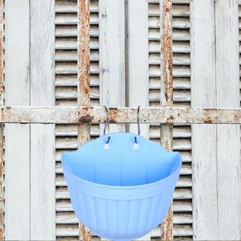 

2Pcs Flowerpot Natural Blue White Flowerpot Wall Hanging Flower Pot for Home