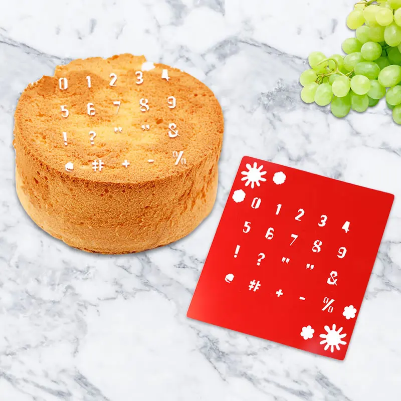 Пластиковый Алфавит числа тортов stencil кофе латте украшения трафареты для выпечки