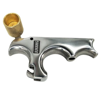 

JUNXING 3 Fingers Stainless Steel Bow Release Aid for Compound Bow Archery Accessories Wrist Clamp Type Hook Type Release Aid Gr