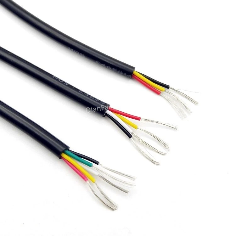 1 м обшитый провод кабель 24AWG Channl аудио линия 2 3 4 5 6 7 8 9 10 ядер изолированный мягкий