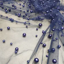 Жемчужные бусины африканская кружевная ткань высокое качество свадебное платье кружево вечернее платье кружевная ткань