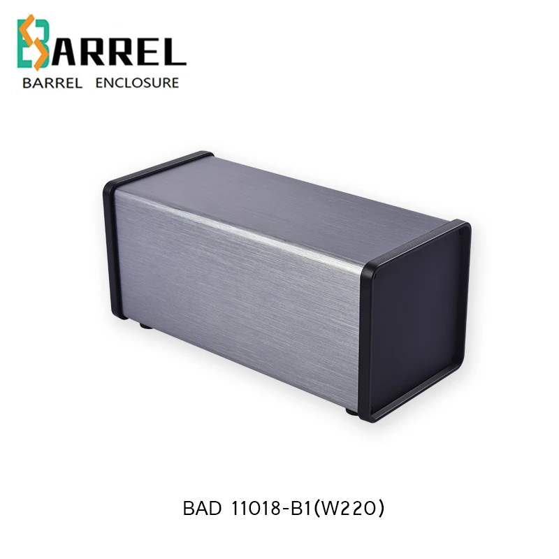 B1-Grey 220*100*100 мм Экструдированный Алюминий электронный проект DIY распределительный корпус для электроприборов переключатель настольного корпуса - Цвет: B1-Grey