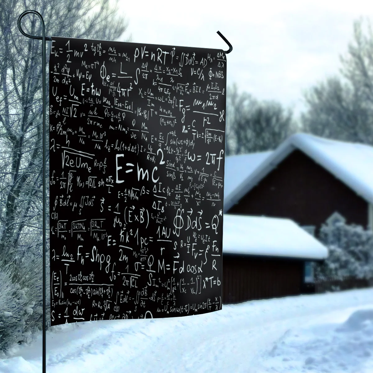 Садовый флаг доска номер Снежная формула E = Mc^ 2 дом полиэстер флаг для сада украшения дома открытый флаг без флагштока