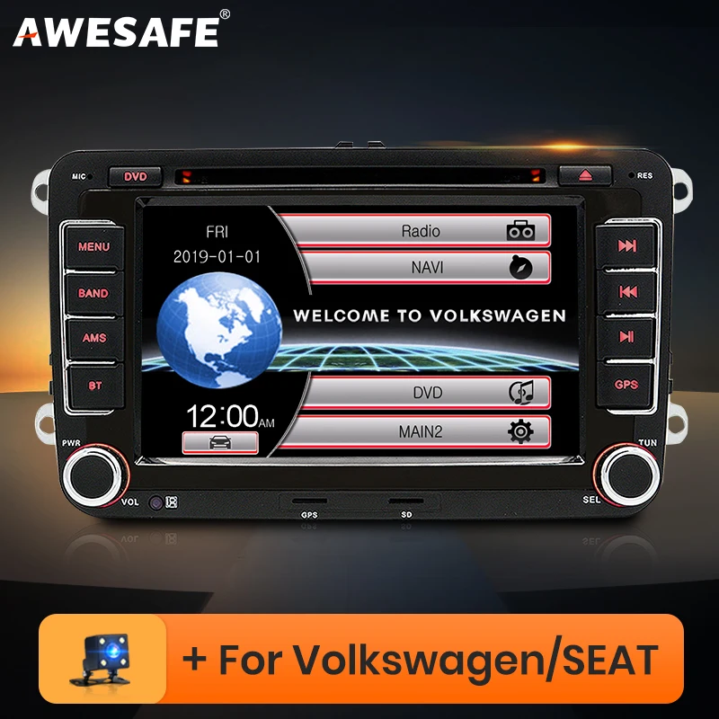 Awesafe 2 DIN 7 дюймов автомобиля Радио для Volkswagen VW Гольф 6 Touran Passat B7 Sharan Lavida поло с Navi GPS