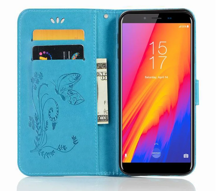 Чехол Высокое качество Флип PU кожаный бумажник чехол с бабочкой для Leagoo POWER 2 PRO/M9 PRO/M11/M10