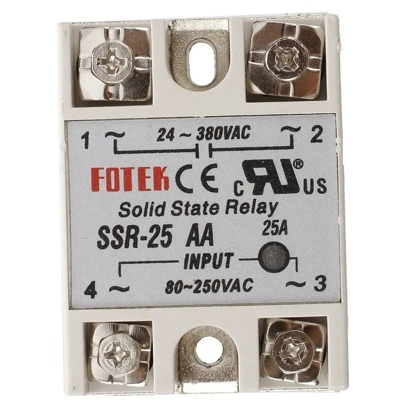 SSR-25AA 80-250V 25A машинное управление AC твердотельные модульные реле