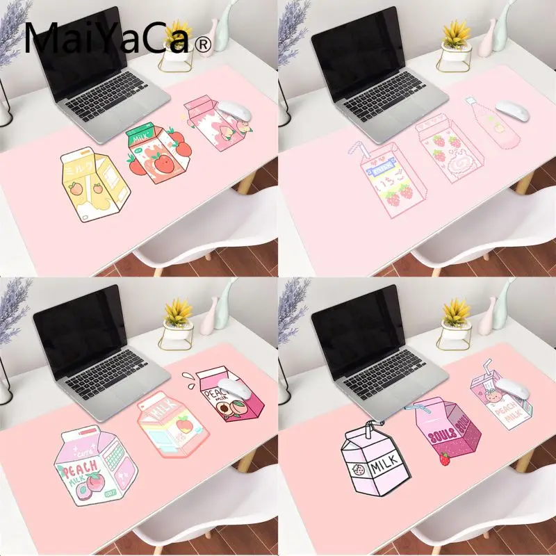 

MaiYaCa Milk pink strawberry peach kawaii Mouse mat XXL Mouse Pad Laptop Desk Mat pc gamer completo for lol/world of warcraft