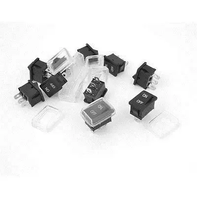 

10 Pcs On/Off SPST Waterproof Snap in Rocker Switch 6A 250VAC 10A 125VAC