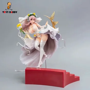 

30cm Anime Super Sonico 10th Anniversary Wedding Dress Sony Girl Deluxe Edition PVC Handmade