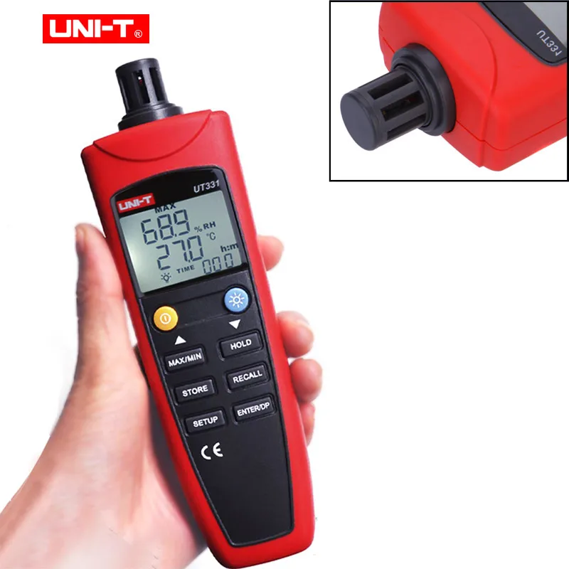 UNI-T UT331 цифровой измеритель температуры и влажности температура гигрометр для заводов/продуктов питания/здоровья/охраны окружающей среды