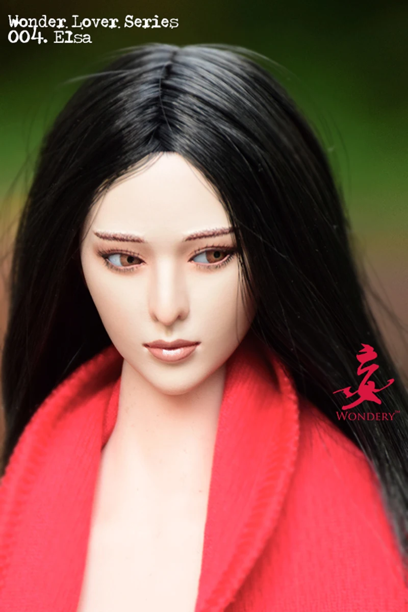 1/6 Звездный веер Bingbing азиатской красоты головная игра модель WLS004. Голова Эльзы Лепка с подвижными глазами для 12 "фигуры тела