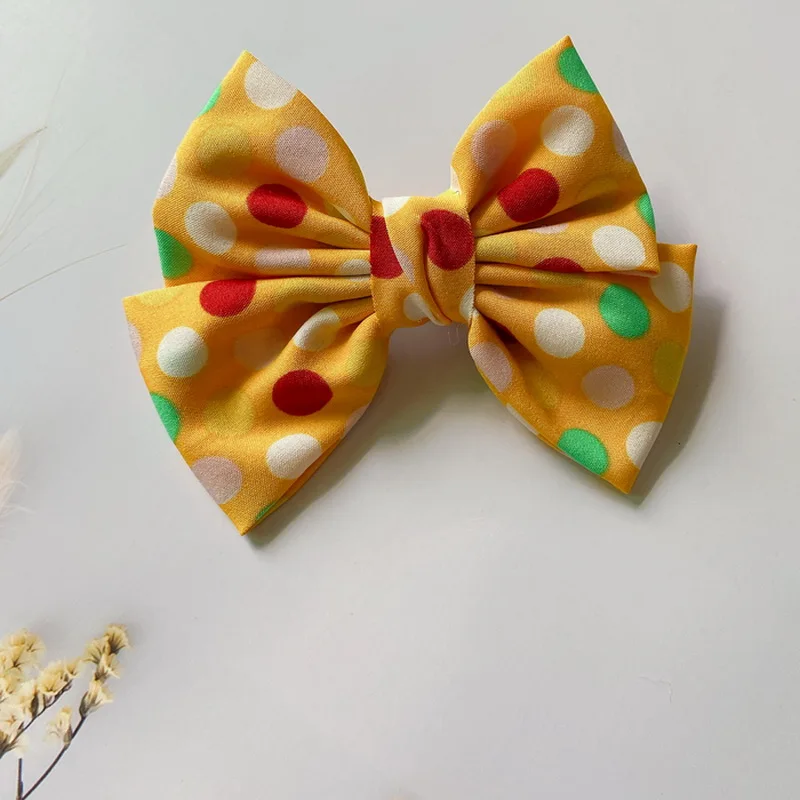Children New Candy Color Dots Large Hair Bow Hairclips Girls Cute Plaid Bowknot Barrette Kids Hair Clips Baby Hairgrips Headwear