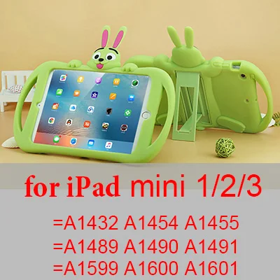 Силиконовый чехол для iPad air 2, 9,7 дюймов,,, детская подставка с милым Кроликом, чехол для планшета для iPad mini 2, 3, 4, 5, чехол - Цвет: g mini 123