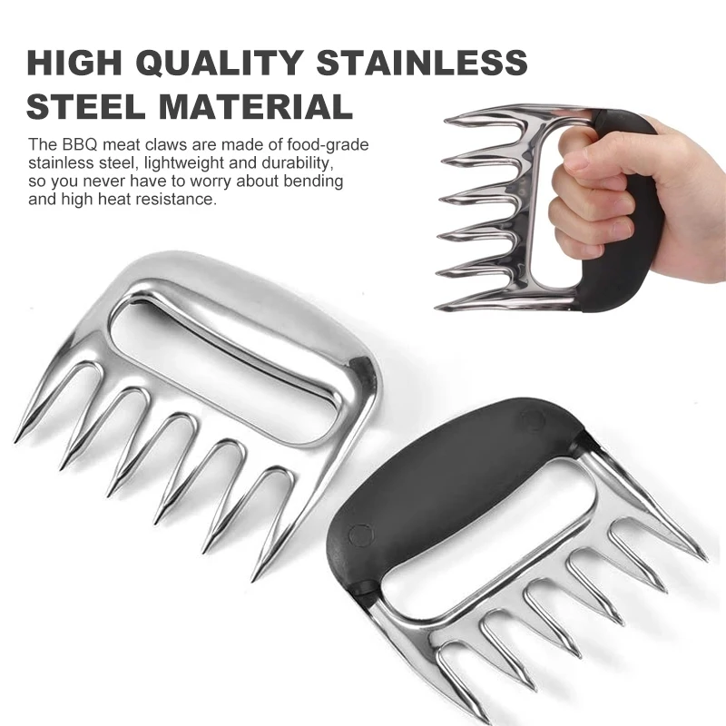 Dropship Set Of 2 Bear Claw Pulled Meat Shredder Claws Stainless