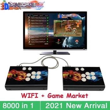 3D WIFI Pandora Saga EX Box 8000 in 1 Save Function Multiplayer Joysticks Retro Arcade Game Console Cabinet Support 4 Players