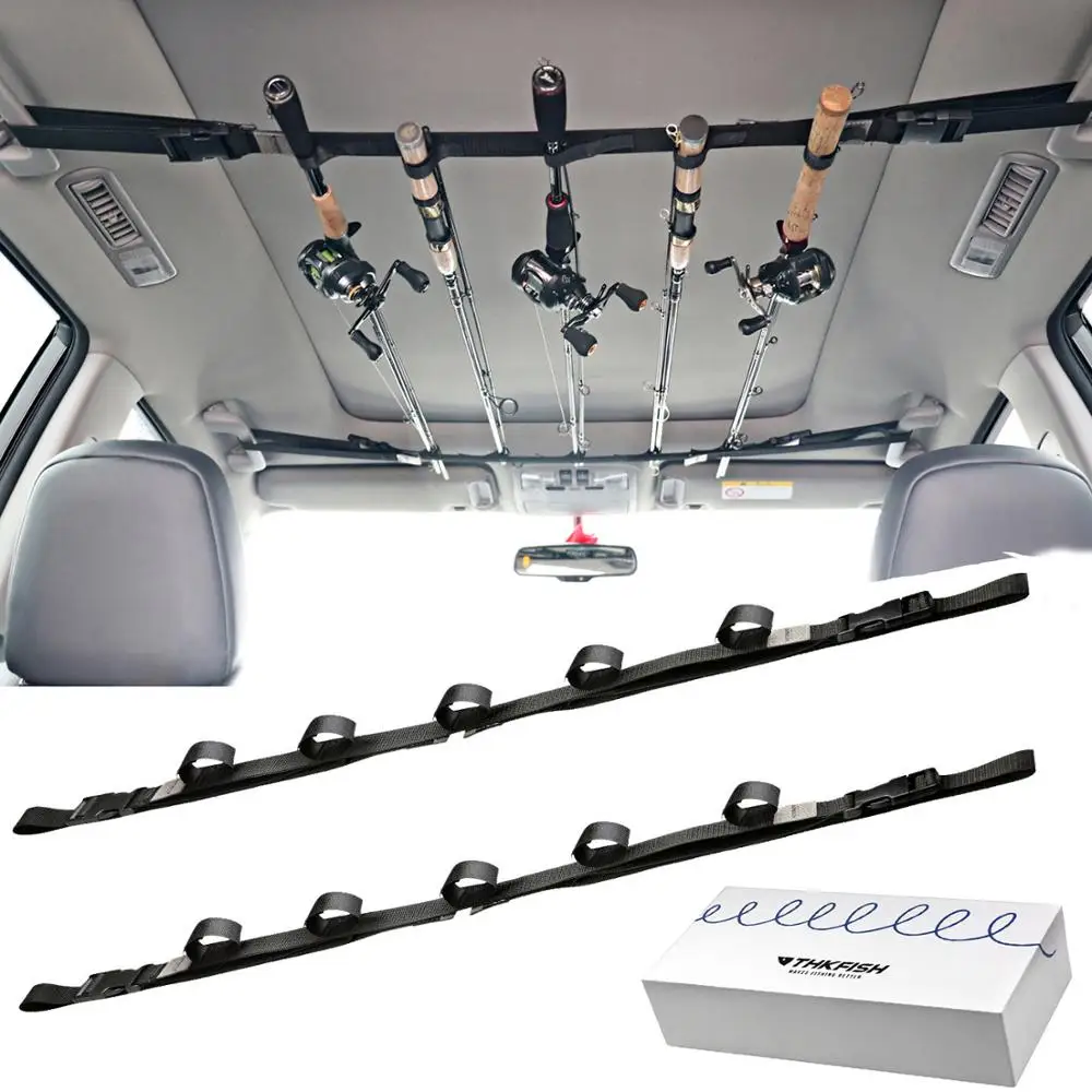 休日限定 Wagons, SUV for Fishing Vehicle Holder Rod 2 Pole Ceiling Belt