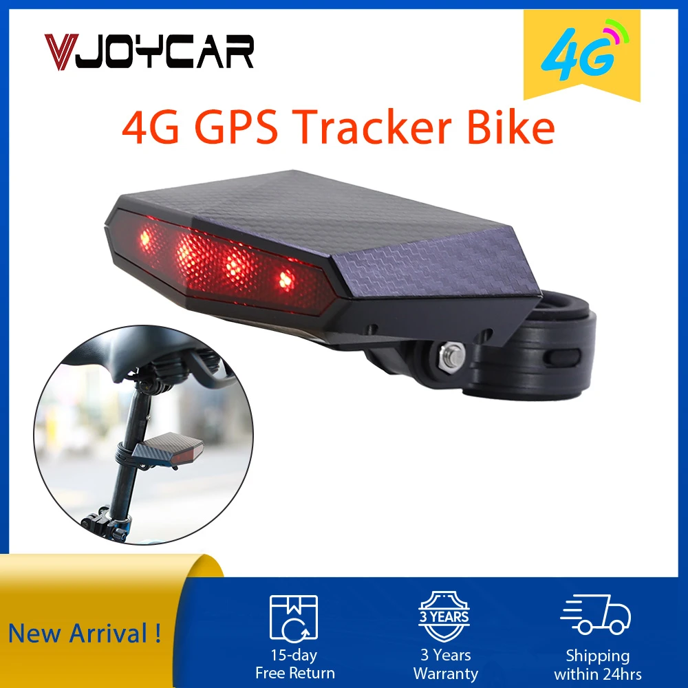 Vjoycar Global 4G Fiets Gps Tracker Staart Lamp Gemakkelijk Locator Fiets  Alarm Systeem Gps Locator Waterdicht 3000Mah Batterij gratis App|GPS  Trackers| - AliExpress