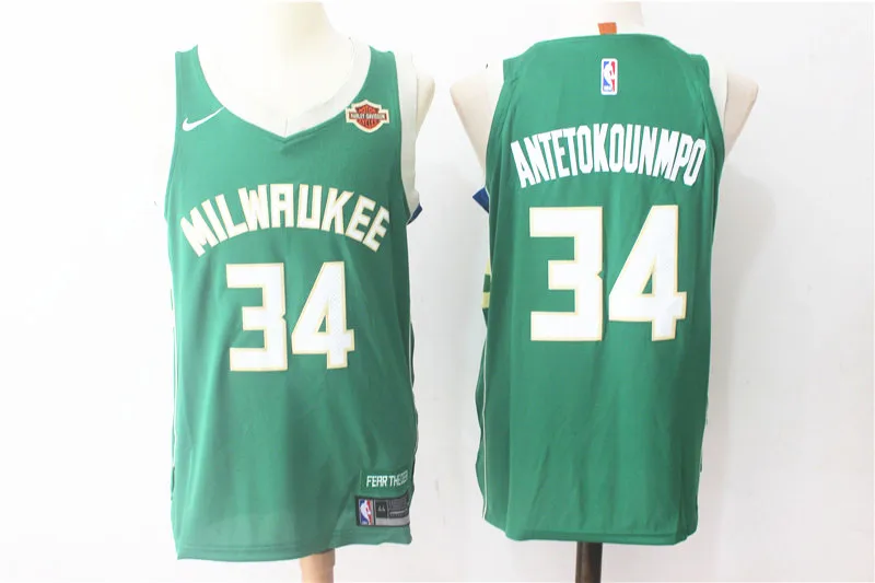 Баскетбольные майки Milwaukee Giannis Antetokounmpo Eric Bledsoe - Цвет: Оранжевый