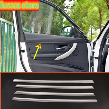 

<2en> 4 PCs ABS matte car Interior door decoration ornaments stickers for BMW 3 Series F30 -2019 Auto Accessories
