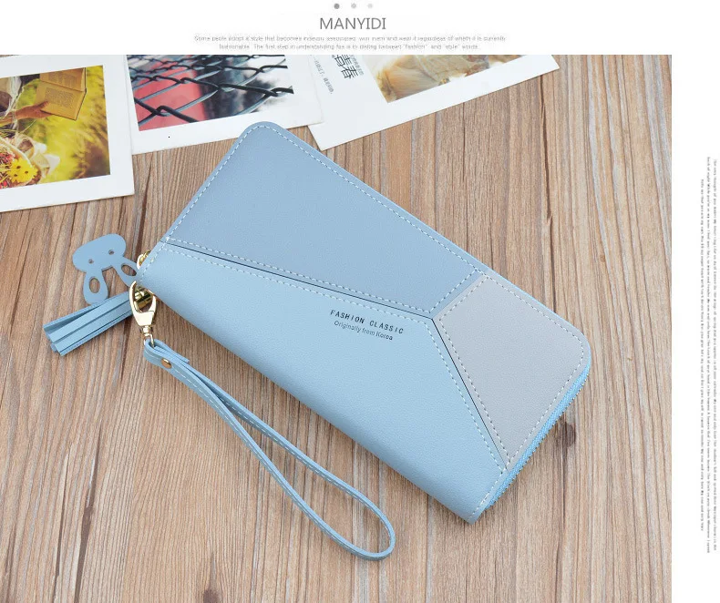 Retro Long female Wallet PU Leather Credit Holders woman Wallets Bag Casual Soft Ladies bag