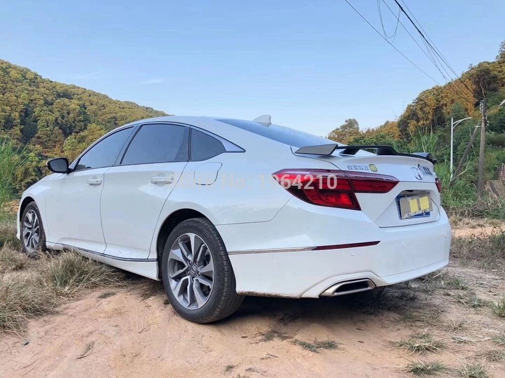 Для Honda 18 10th Accord INSPIRE Универсальный Стиль ABS пластик материал глянцевый черный цвет спойлер заднего багажника, крыла