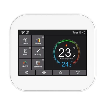 

WiFi Thermostat for Water/Electric Floor Heating Phone APP Alexa Remote Control Temperature Controller LCD Touch Screen