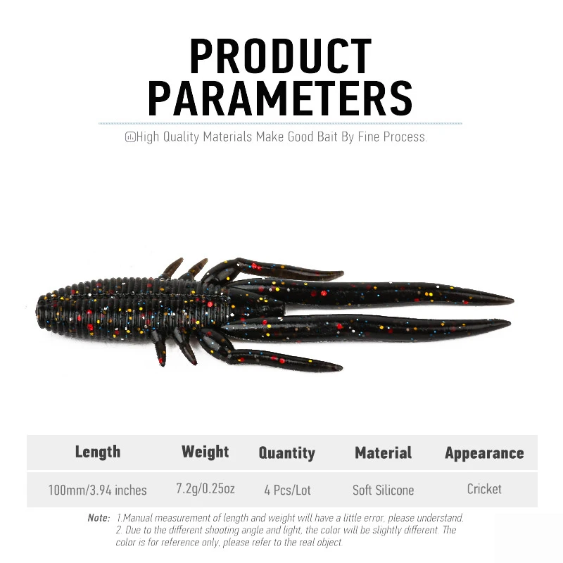 Ardea Soft Lure Worm 100mm 7.2g 4pcs Silicone Craw Long Tail Swimbait Shrimp Bait Wobblers Bass Pike Fishing Tackle