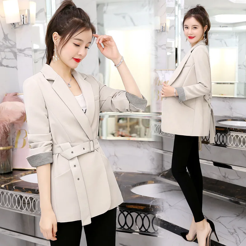 

Small Suit Coat Women's Short 2019 Spring WOMEN'S Dress Korean-style Loose Casual Short-height CHIC Suit Short Coat