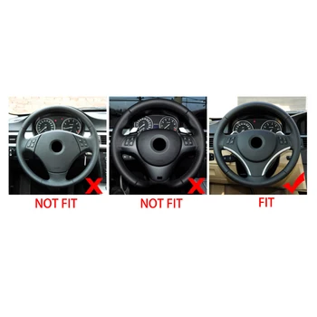

Car Steering Wheel Cover Auto Silver 28.1x20cm For BMW 1 3 Series E82 E87 E90 E92 E93 Durable