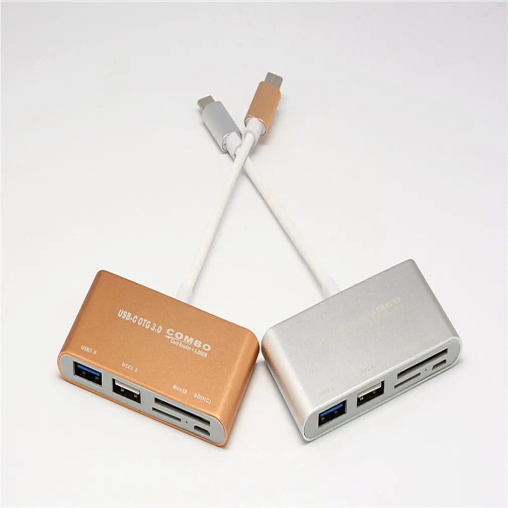 Multi-function Converter Type C to USB 3.0 2.0 Hub TF Card Reader For MacBook