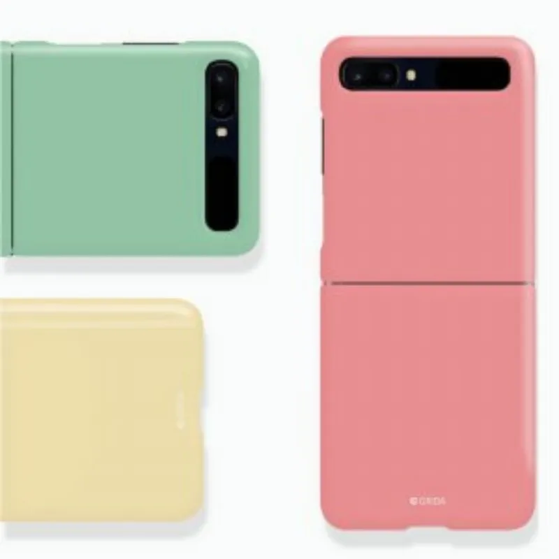 

For Samsung Galaxy Z Flip Zflip SM-F700N Fashion Slim Hard Case Colorful Hardcase Folding Foldable Phone Protective Cover