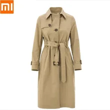 Xiaomi PPT Британский современный длинный хаки ветровка Элегантный и стильный темперамент пальто женский