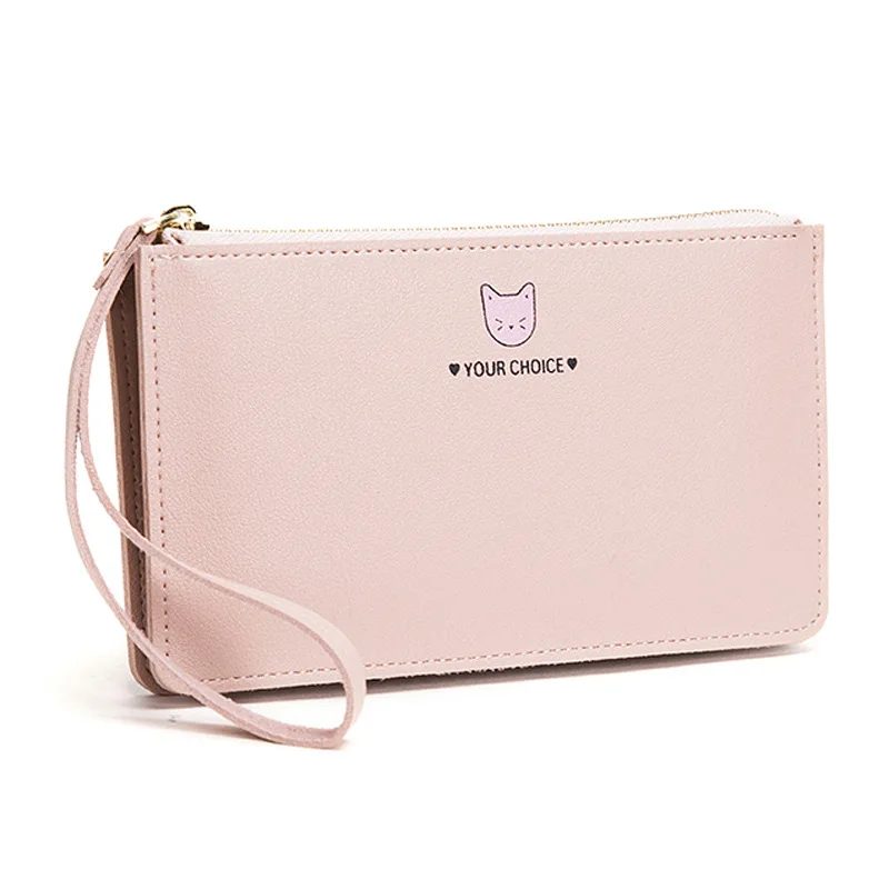 

2020 summer new fashion clutch handbag wrist strap ladies simple large capacity multi-card coin purse money purse